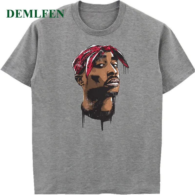 2pac футболка Новая Мужская хлопковая с круглым вырезом и коротким рукавом модные