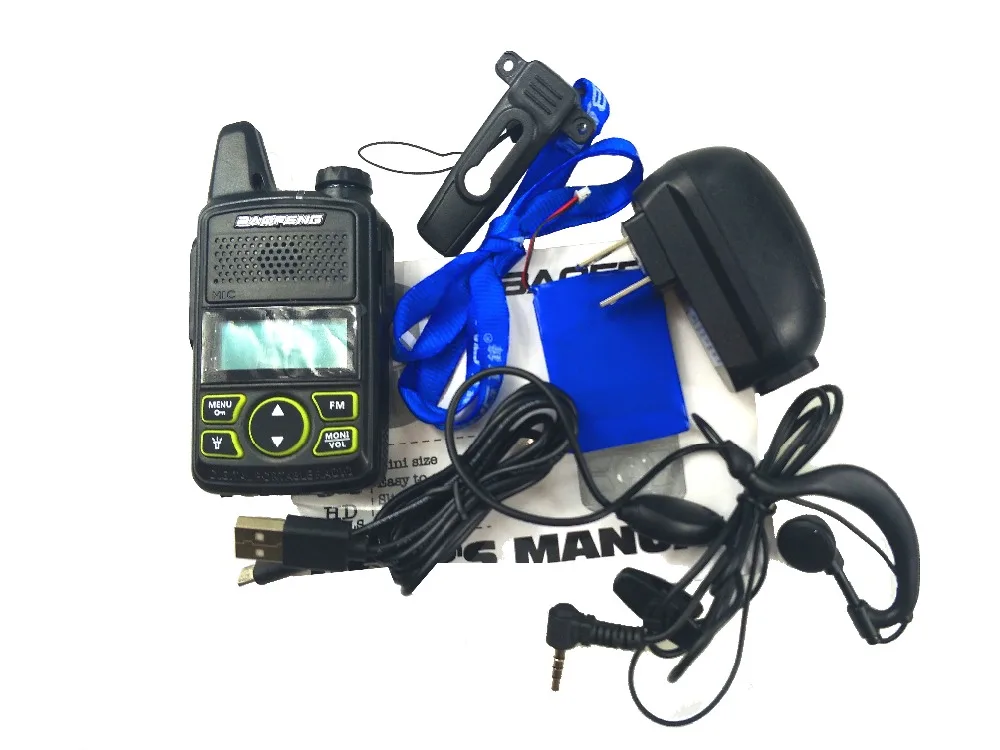 Оригинальный BAOFENG T1 мини двухсторонний радио BF рация UHF 400 470mhz 20CH портативный Ham FM CB