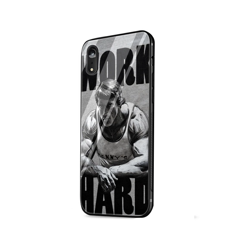 Mobile Phone Case Glass For iPhone 5 5s SE 6 6s 7 8 Plus X XS Max XR Cover Arnold Schwarzenegger Bodybuilding Shell | Мобильные