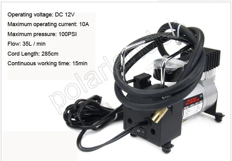 Оснастенный точный датчик давления 100 PSI компрессор для автомобиля надувной