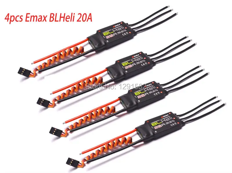4 шт. RS2205 RS 2205 2300KV бесщеточный двигатель + Simonk 20A / BLHELI ESC для QAV250 True X 243 мм FPV