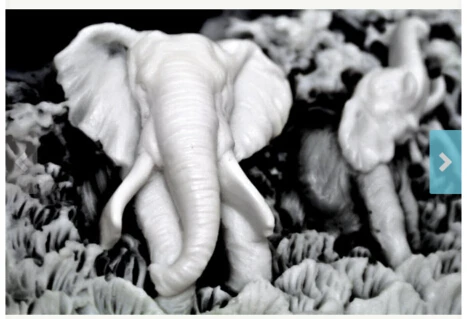 

African Elephant Soap Mold Silicone Mold Soap Mold Candle Molds Cake Decorating Tools Handmade Chocolate Animal Moulds PRZY 001