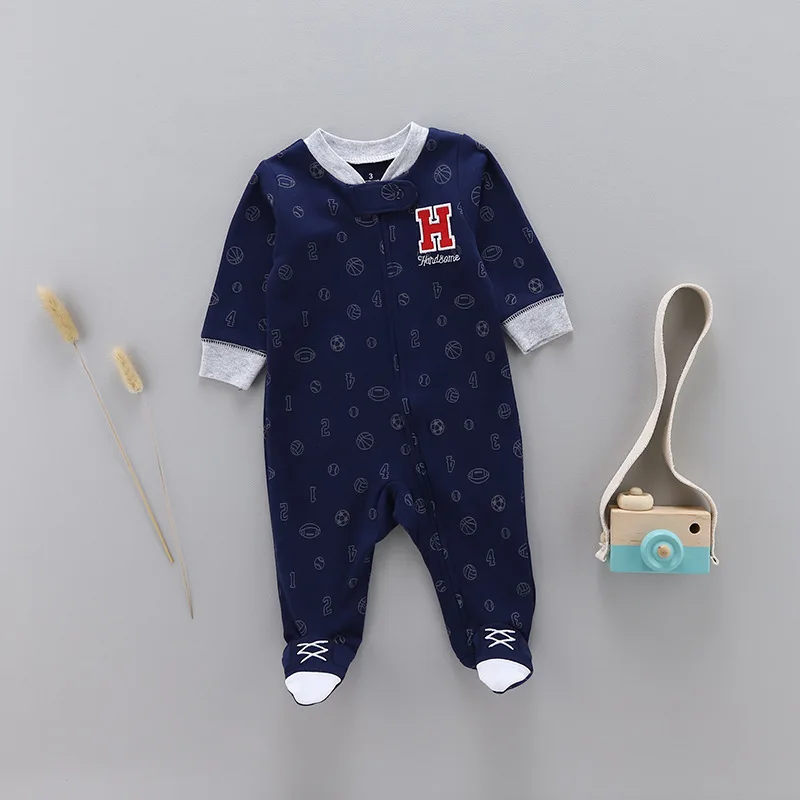 spring and autumn Baby cotton rompers newborn onesie baby girl boy long-sleeved onesie pajamas kids clothes