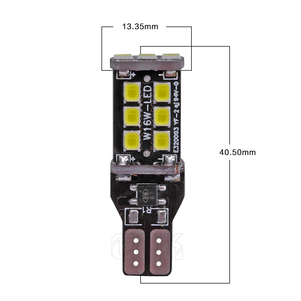 Новый супер яркий! Светодиод T10 Canbus t10 15 светодиодов 2835 smd без ошибок CANBUS 12 в 24 В DC SMD