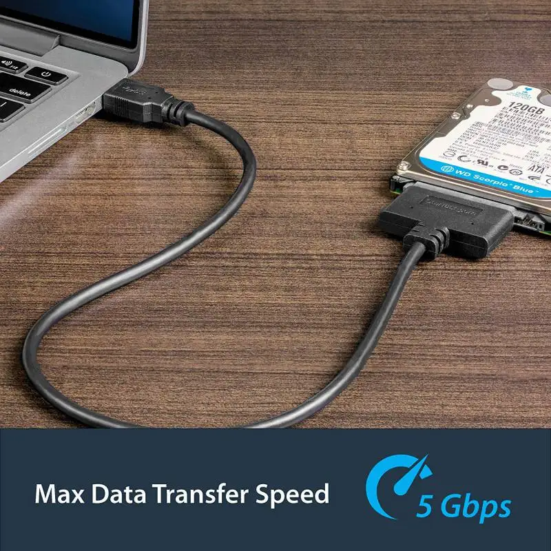 USB 3.0 To SATA7+15pin Easy Drive Cable Adapter 5Gbps Support 2.5 Inches External SSD HDD Hard Converters |