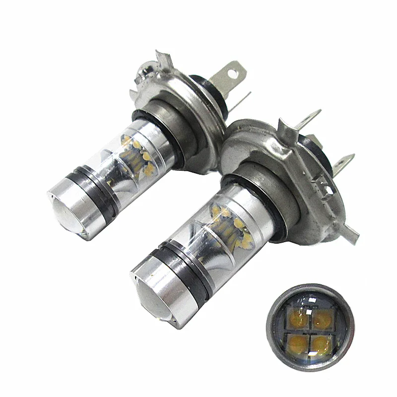 2 шт. Высокое качество H4 100 Вт Высокая мощность 20SMD Автомобильная противотуманная