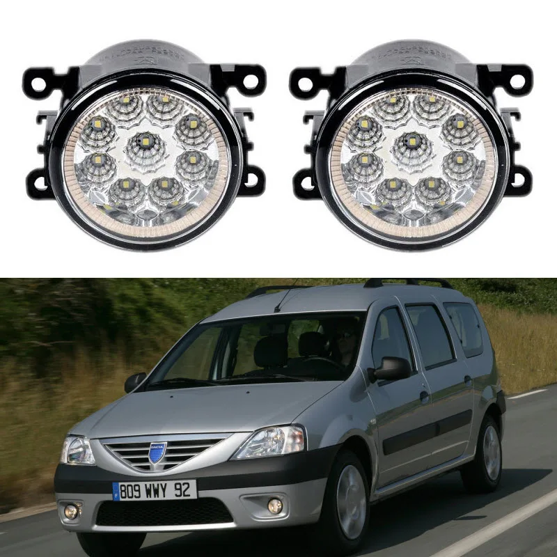 Для Dacia Logan KS _ 2007 2008 2009 2010 2011 2012 2013 2014 2015 2016 9 штук светодиодные противотуманные фары
