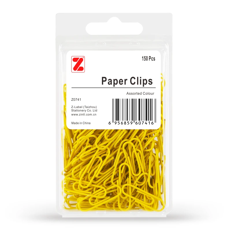 

300PCS Z-LABEL Colorful Paper Clips Yellow Paper Clip Candy-colored Paper Clips Wholesale