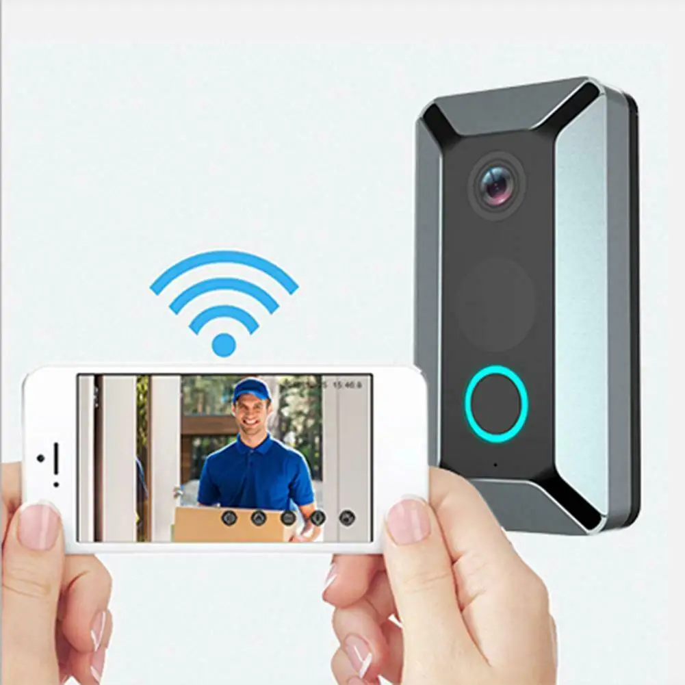 Wireless Smart WiFi DoorBell IR Video Visual Camera Intercom Home Security Door Bell For Apartments Alarm | Безопасность и защита