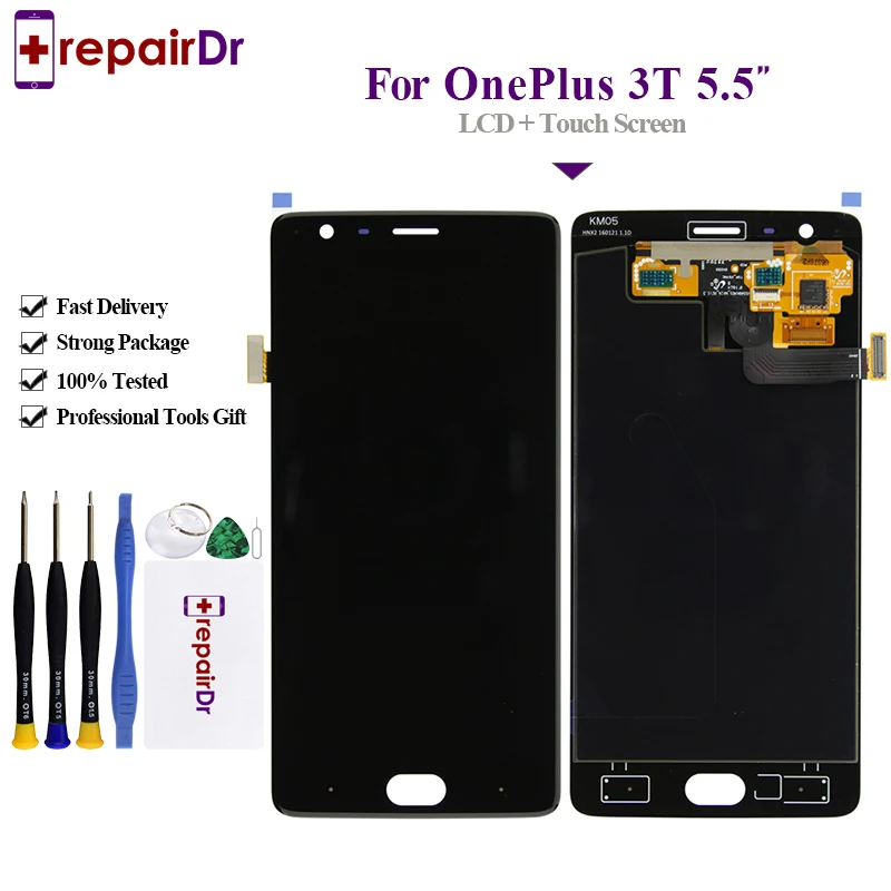 Оригинальный ЖК экран для OnePlus 3T с рамкой A3010 5 ''для Oneplus 3t дисплей дигитайзером
