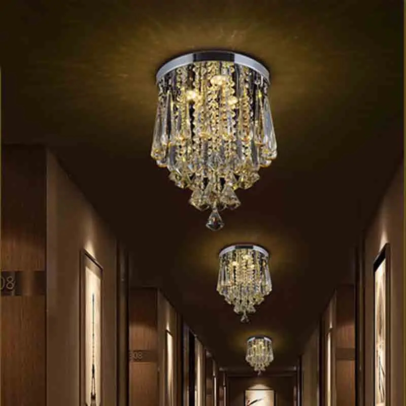 Современный минималистичный Хрустальный потолочный светильник светодиодный