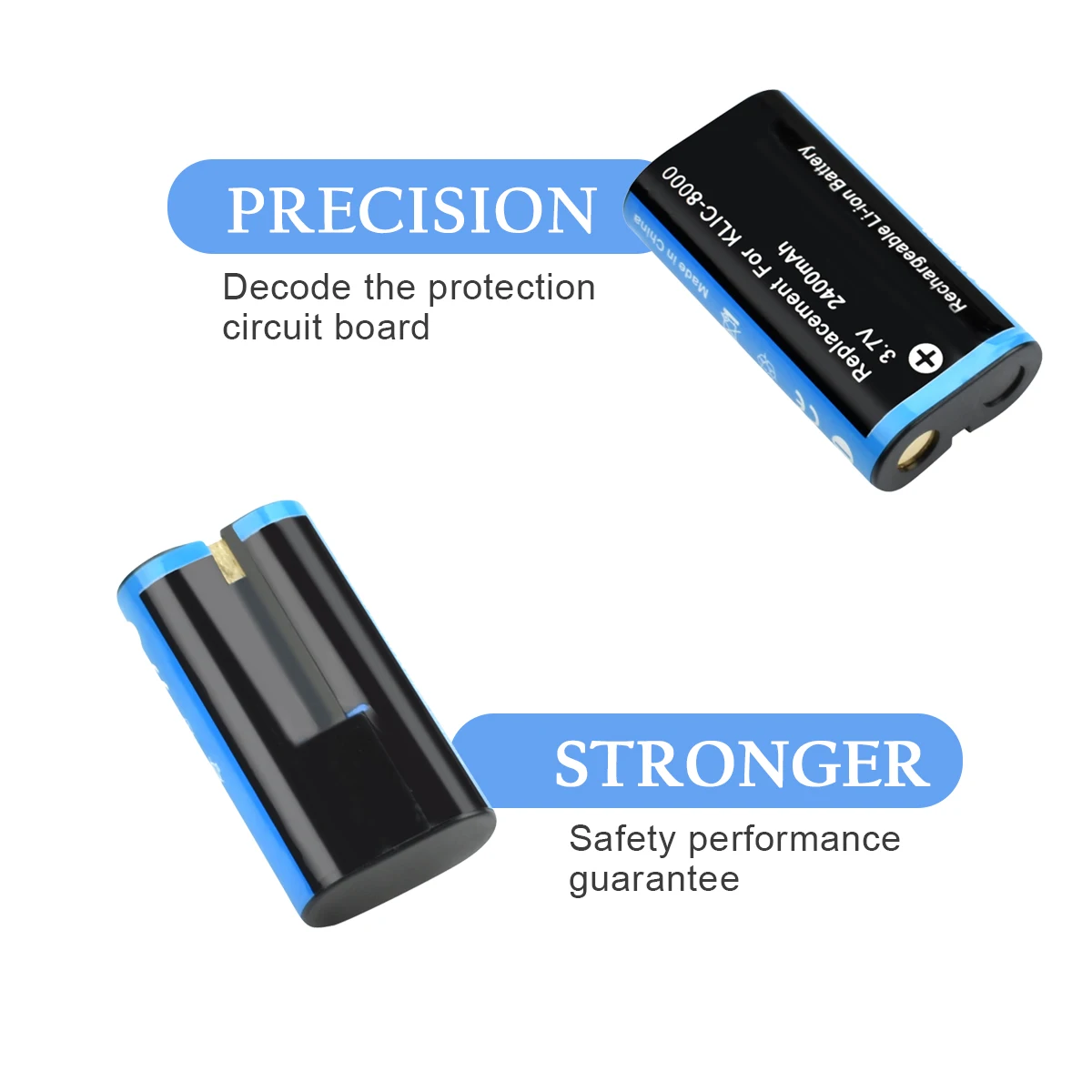 2 шт KLIC 8000 литий ионный Батарея 3 7 V 2400 mAh + 1 Порты и разъёмы Зарядное устройство с
