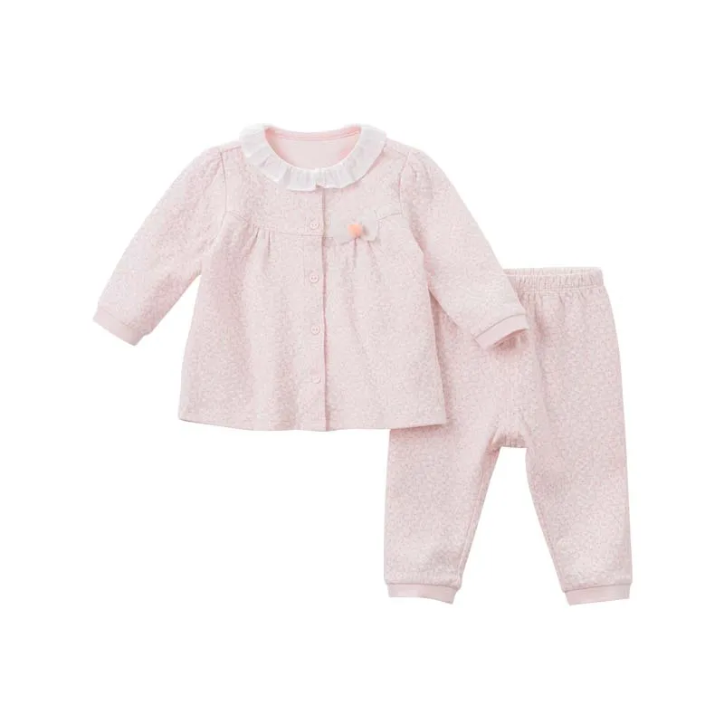 pink floral DB9641 Дэйв Белла пижамы для детей для девочек одежда с длинным рукавом комплекты бутик пижамы детские комплекты с цветочным рисунком - Цвет: pink floral