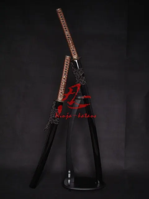 Ручной Кованый сложенный стальной клинок ГЛИНА ЗАКАЛЕННОЕ Катана/wakizashi готовый