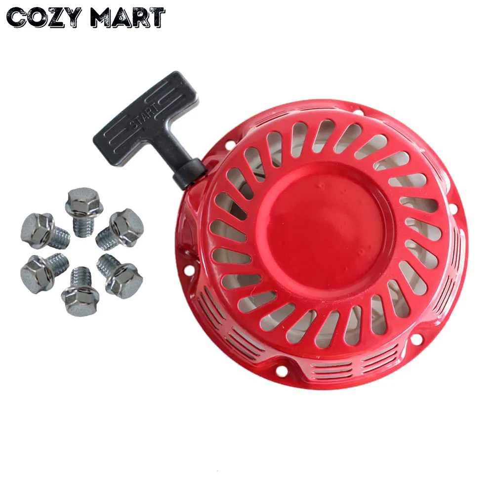 Pull Recoil Starter with Screw For GX120 GX160 GX168 GX200 4/5.5/6.5 HP Lawn Mower Engine Motor Part Home | Инструменты