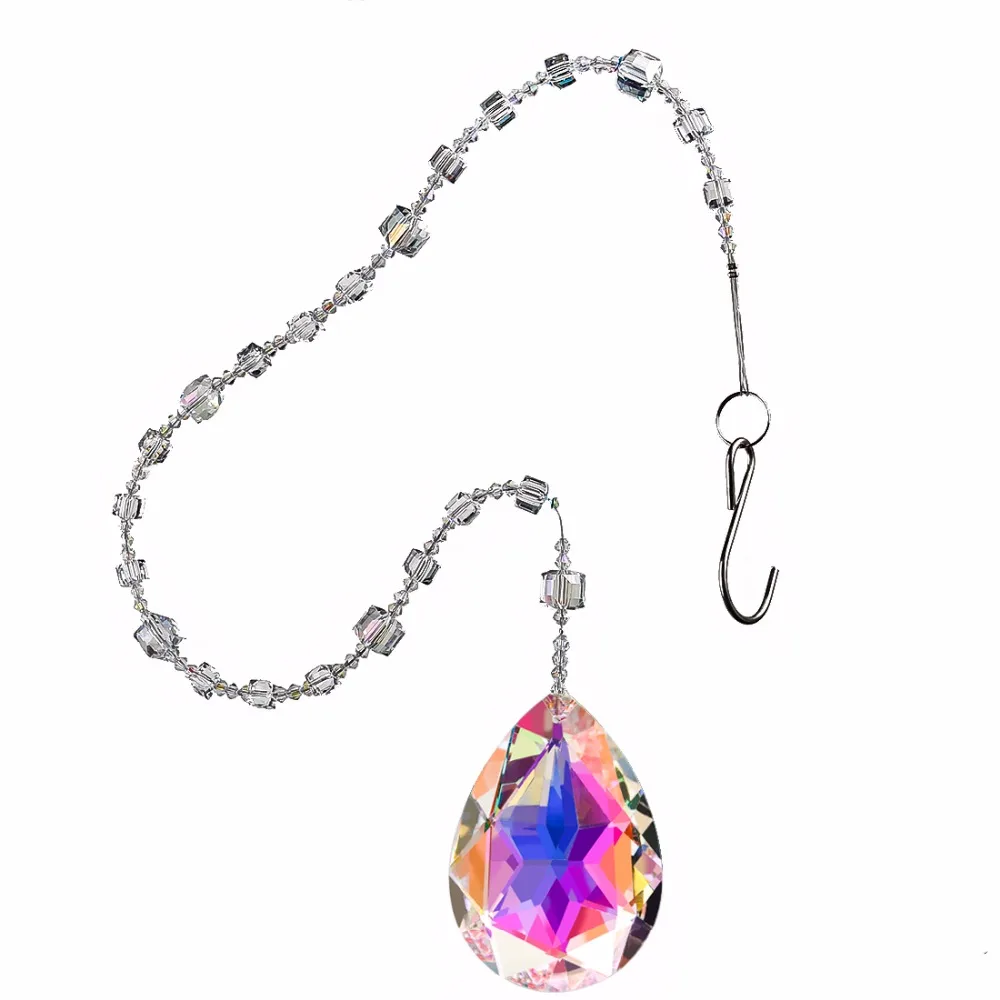 H & D кристаллический SunCatcher 76 мм кулон в виде баугинии подвесная кристальная