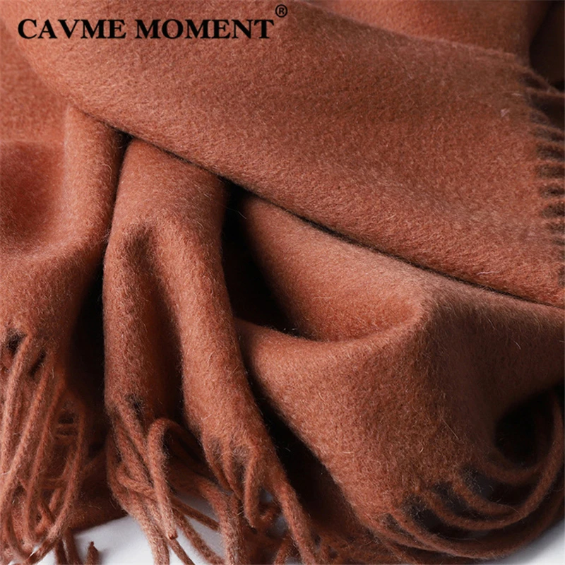 Кашемировый шарф для женщин и мужчин CAVME 100% женские мужские шарфы однотонные