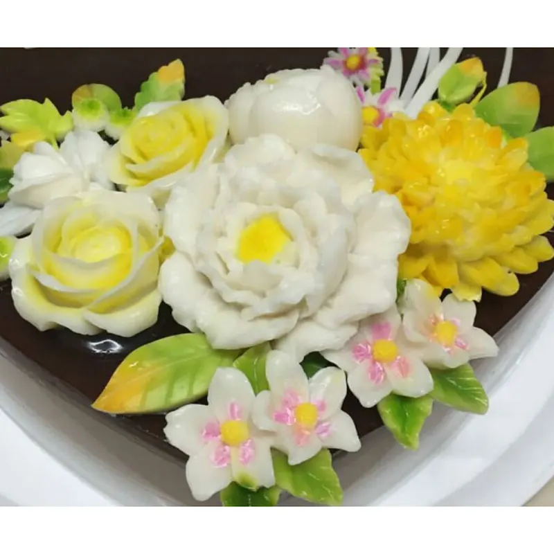 3D пион форма цветка торт свеча Декор DIY силиконовая для выпечки Sugarcraft плесень |