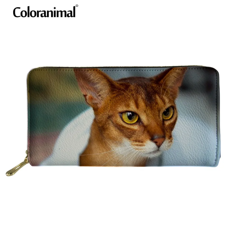 Длинные кошельки Coloranimal для женщин и мужчин кредитница/кошелек телефона кожаная