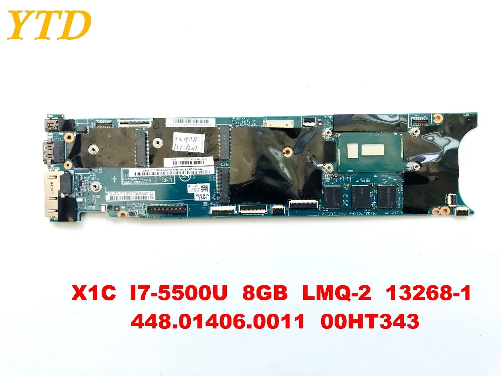 

Original for Lenovo X1C laptop motherboard X1C I7-5500U 8GB LMQ-2 13268-1 448.01406.0011 00HT343 tested good free shipping