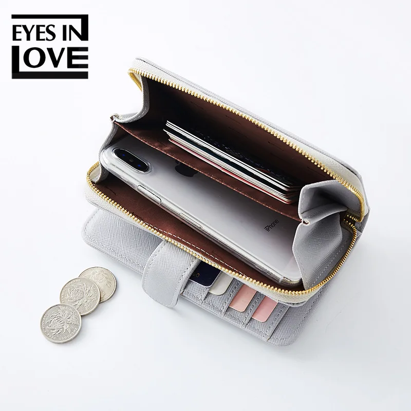 Женские кошельки EYESINLOVE простые с несколькими отделениями для карт кошелек из