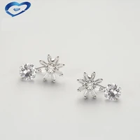 s925 sterling silver sunflower stud earrings for women fashion silver floral earing for girls jewelry gift
