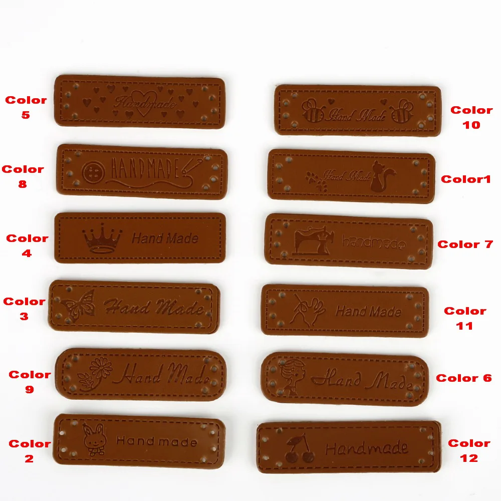 Горячая Распродажа 12 шт./лот этикетки ручной работы для одежды из искусственной