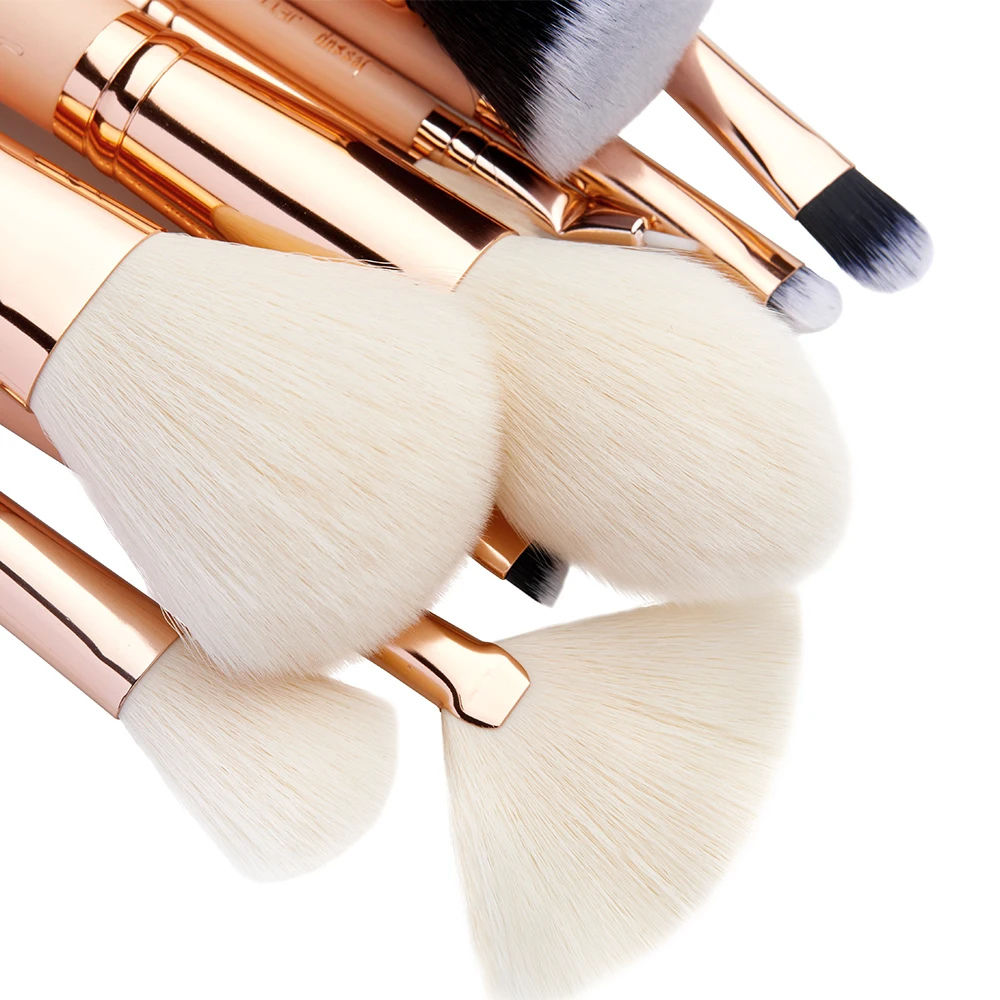 Jessup brushes 10pcs Makeup Brushes Set maquiagem profissional completa Powder Foundation Fan Lip Blending T450 | Красота и здоровье