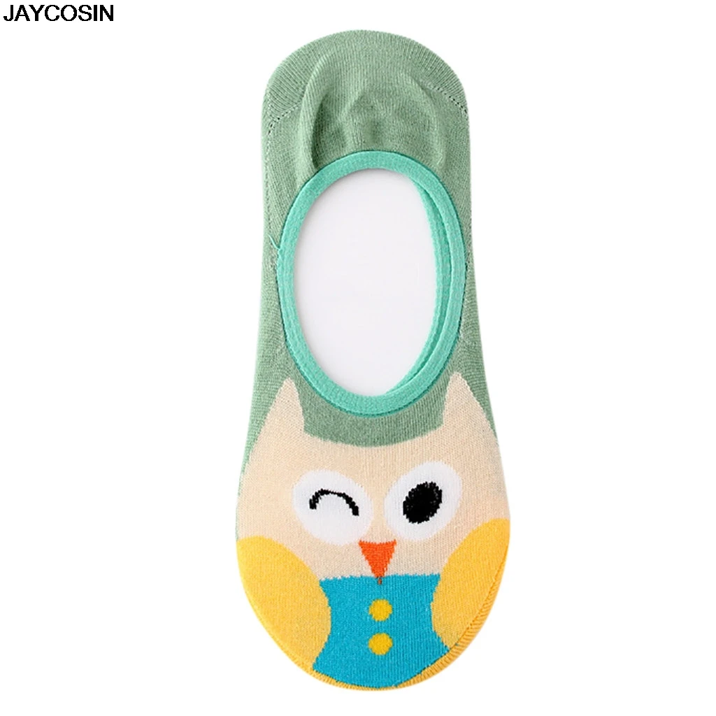 JACOSIN/женские хлопковые носки с рисунком Совы и животных женские зимние башмачки