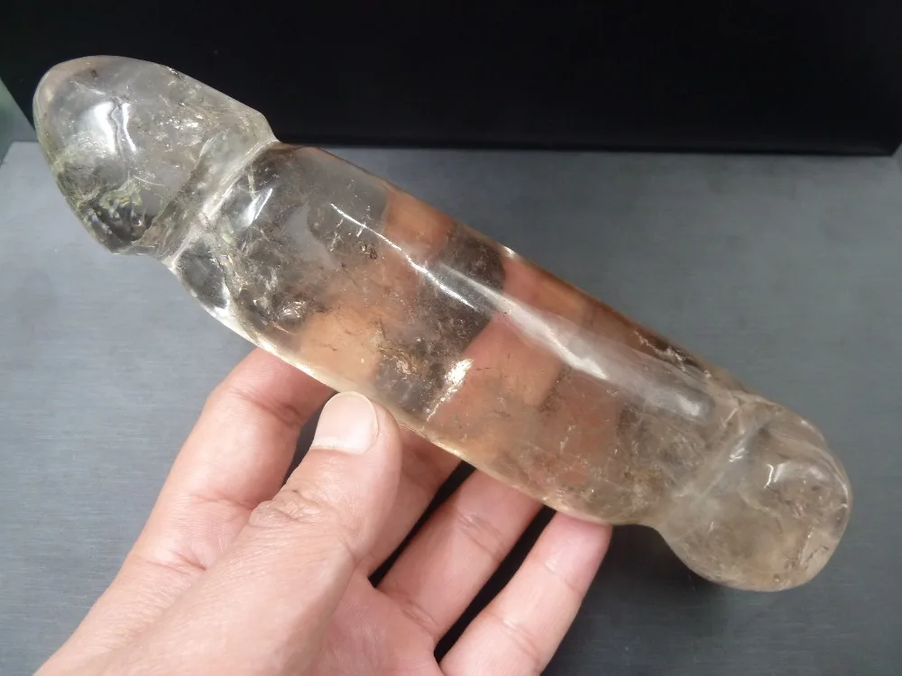 1.2LB натуральный кварцевый кристалл резной мощный член/пенис поклонение T1217 | Дом и