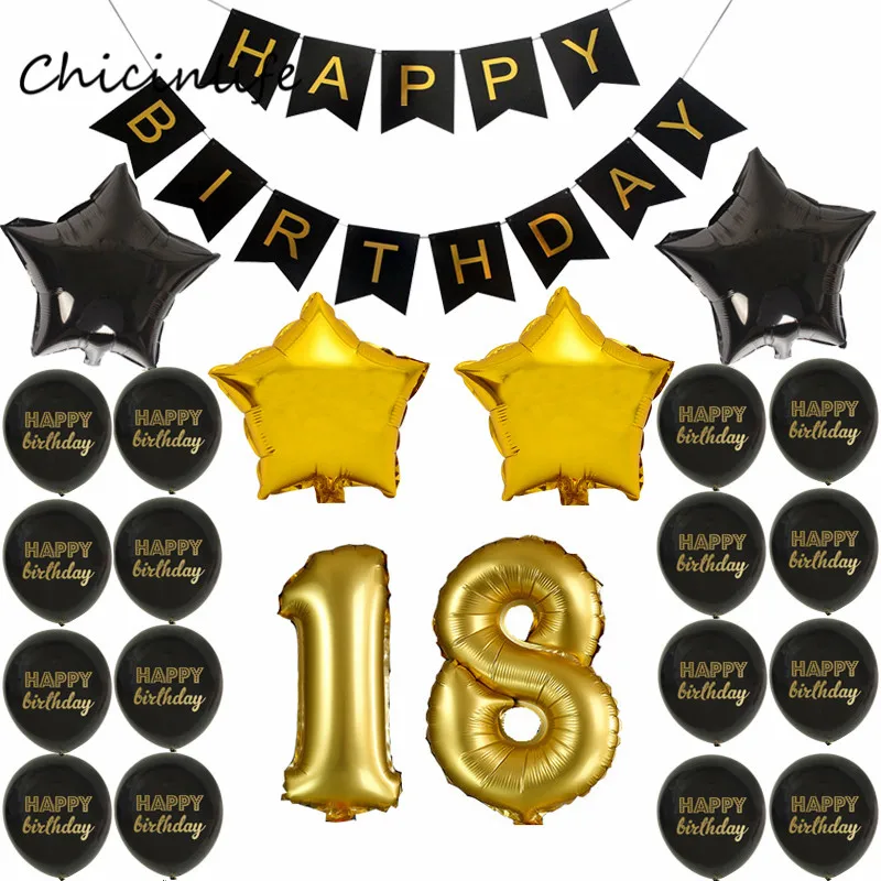 Chicinlife 1 комплект 16 18 21 30 35 40 лет для детей и взрослых декор вечеринки на день