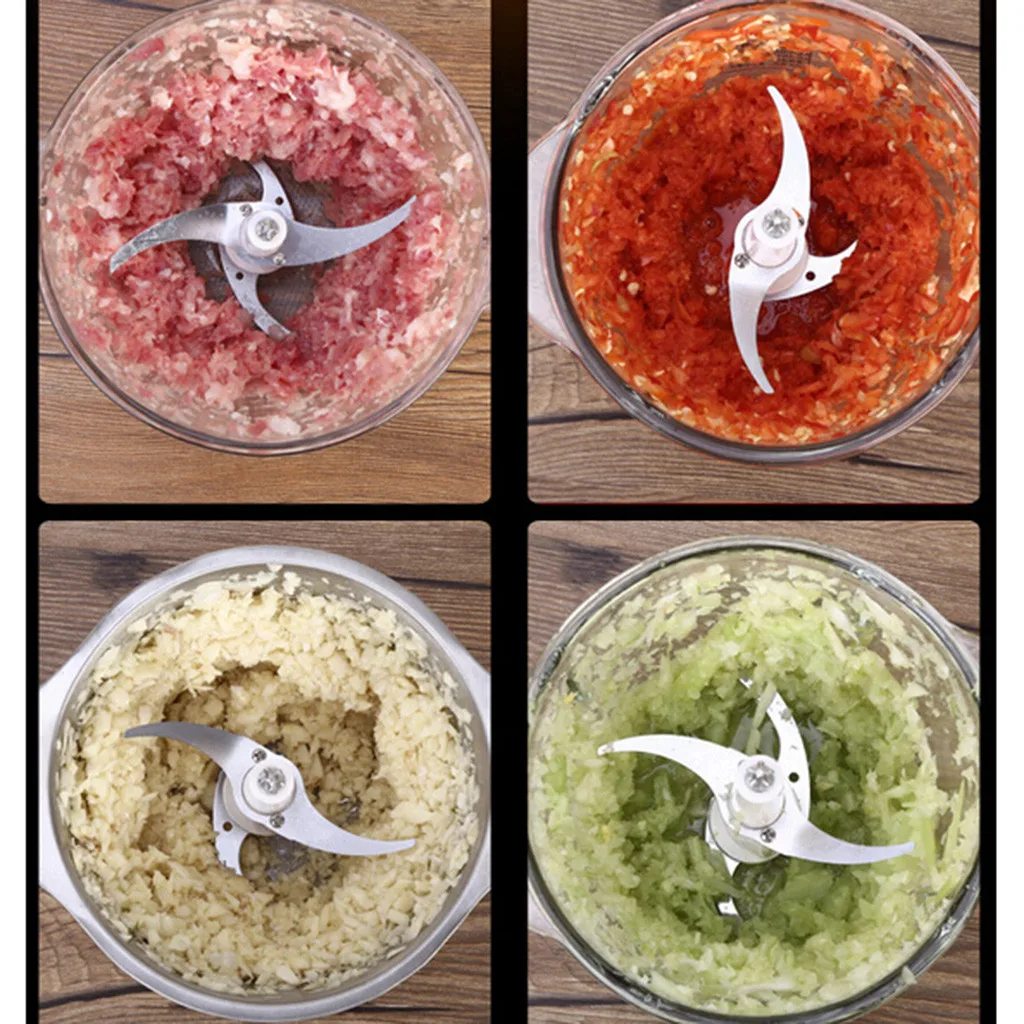 Электрический измельчитель для продуктов 2 л стеклянная чаша мяса овощей фруктов