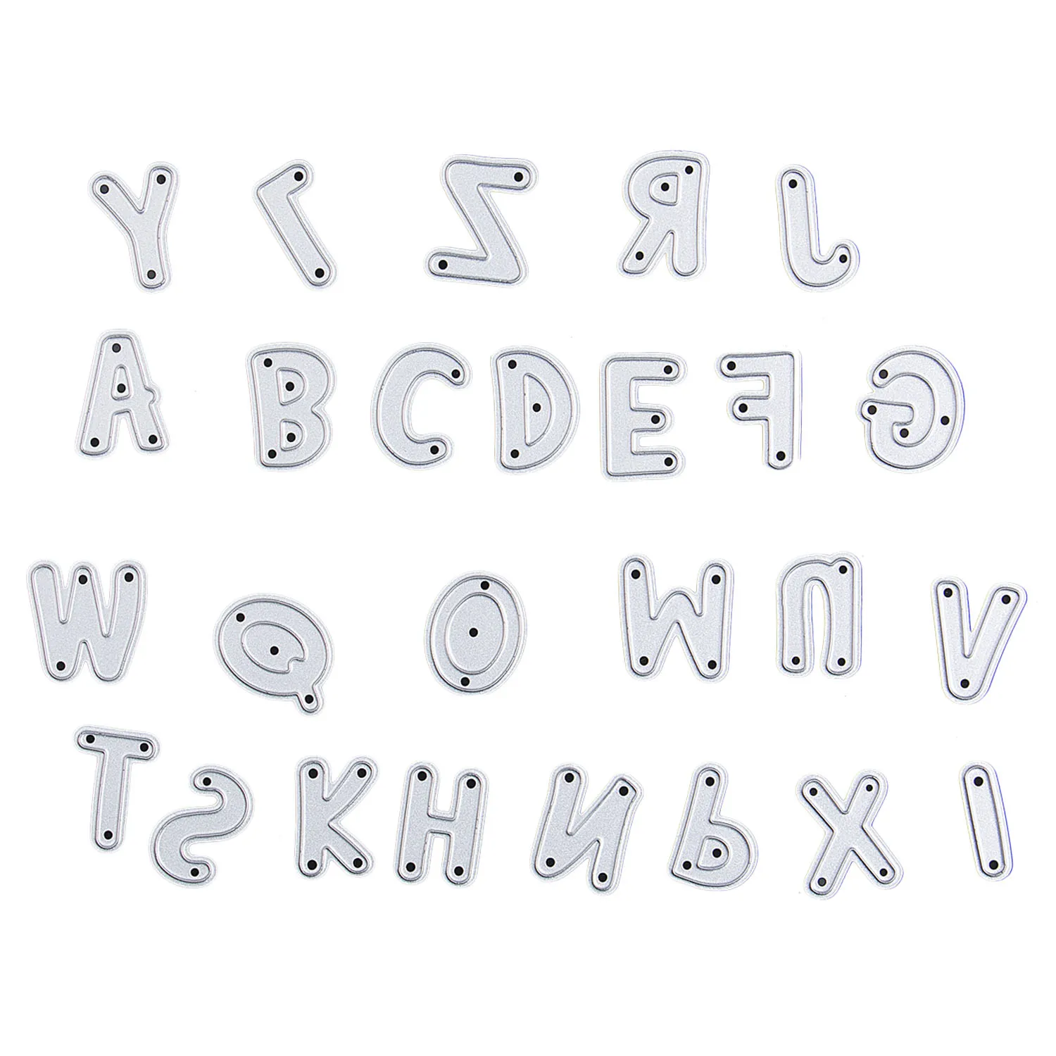 26 шт Алфавит металла серии Сталь Трафаретный вырубной штамп комплект трафареты с