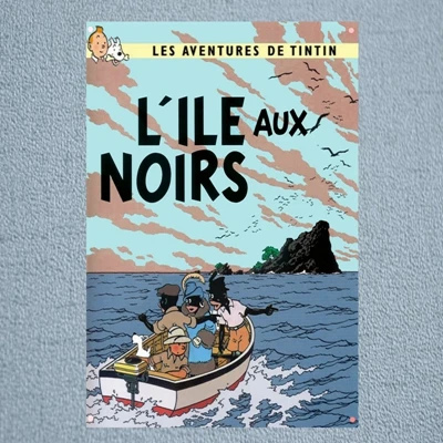 Tintin мультфильм кино жестяная вывеска металлическая пластина железная живопись детская комната настенный бар кофе домашнее искусство Ремесло Декор 30X20 см DU-1043 - Цвет: DU1055