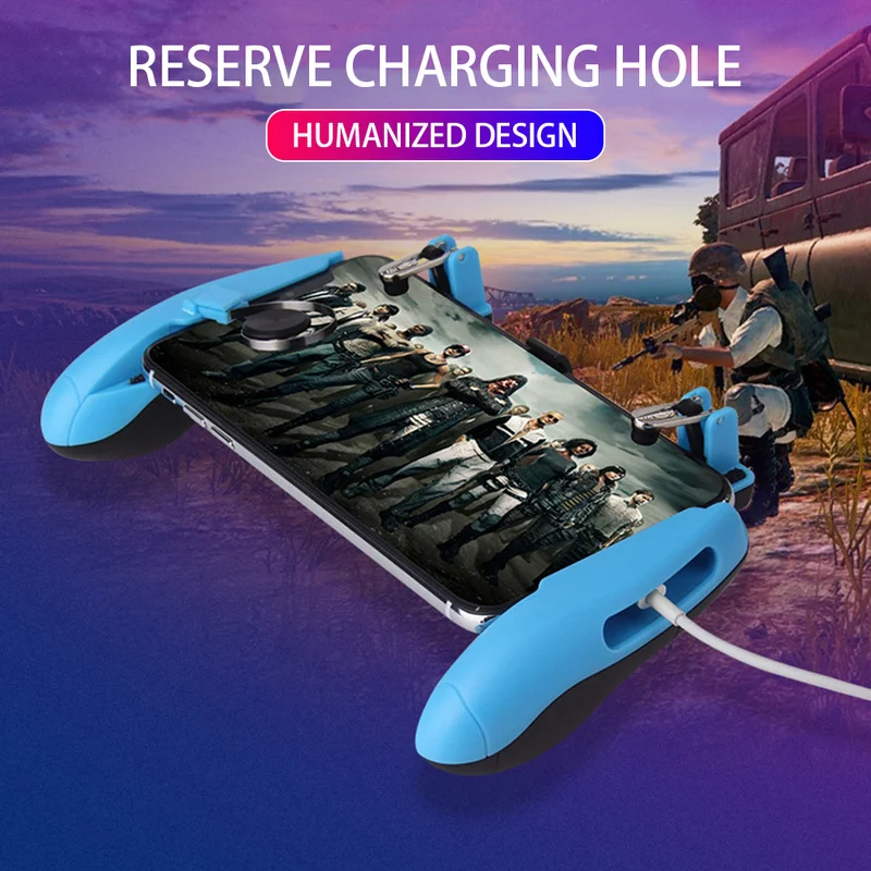 Для IOS Android мобильный контроллер PUBG четырехпальцевая связь рабочий геймпад металлический L1 R1 триггер периферийные устройства контроллер PUBG
