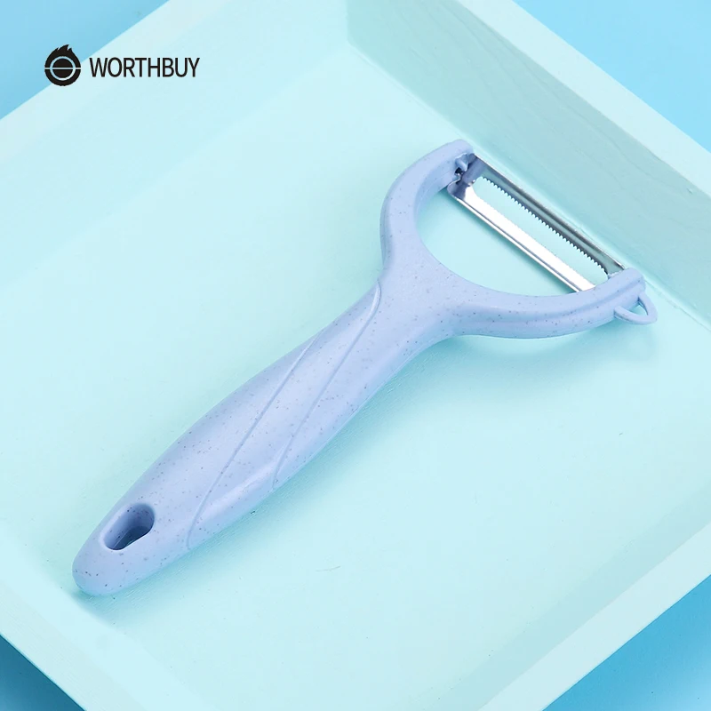 WORTHBUY Овощечистка из нержавеющей стали Картофелечистка с пшеничной соломы ручные