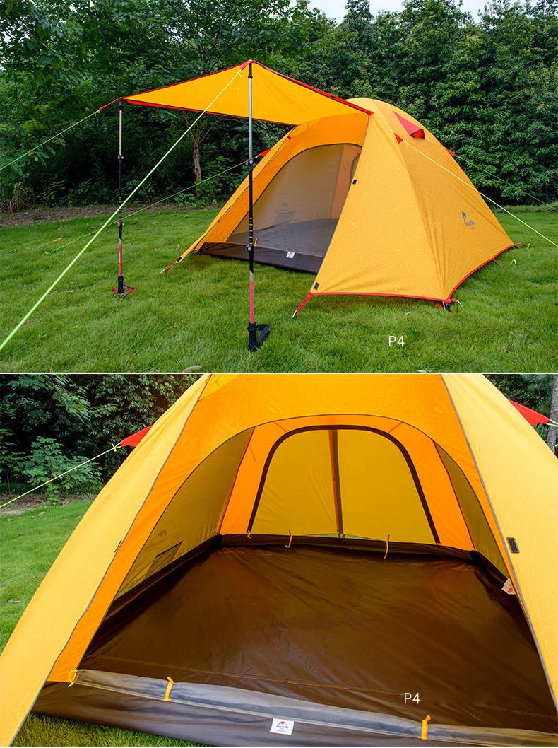 NatureHike модернизированная P Series Классическая палатка 210T ткань для 2 4 человек NH15Z003