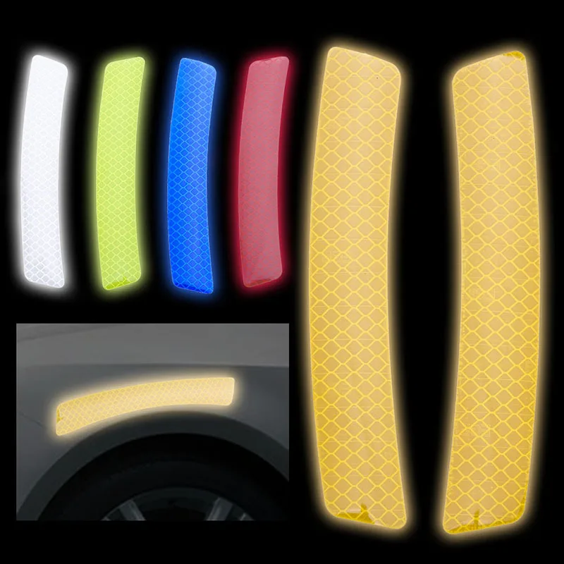 2 шт./лот обода колеса автомобиля брови Светоотражающие предупреждающие полосы