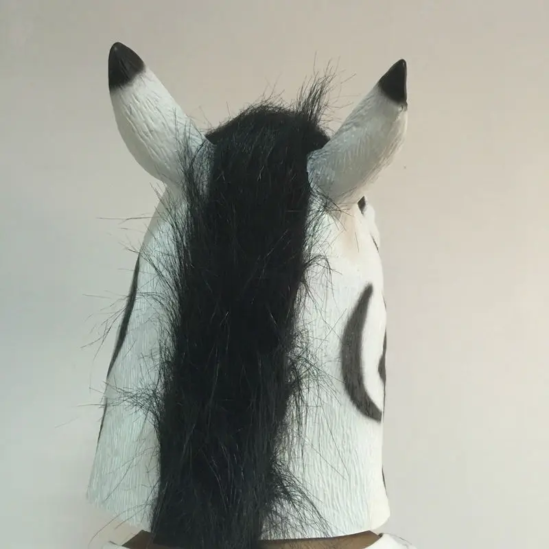 Голова зебры латексная маска Хэллоуин реалистичные лошади резиновые маски