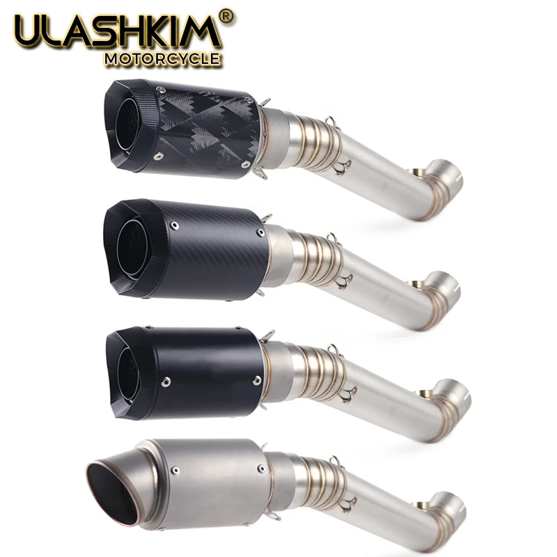 

Motorcycle Carbon Fiber AR Exhaust Muffler Escape Link Middle Pipe Full System Slip on For Kawasaki ZX10R ZX-10R 2011-2017