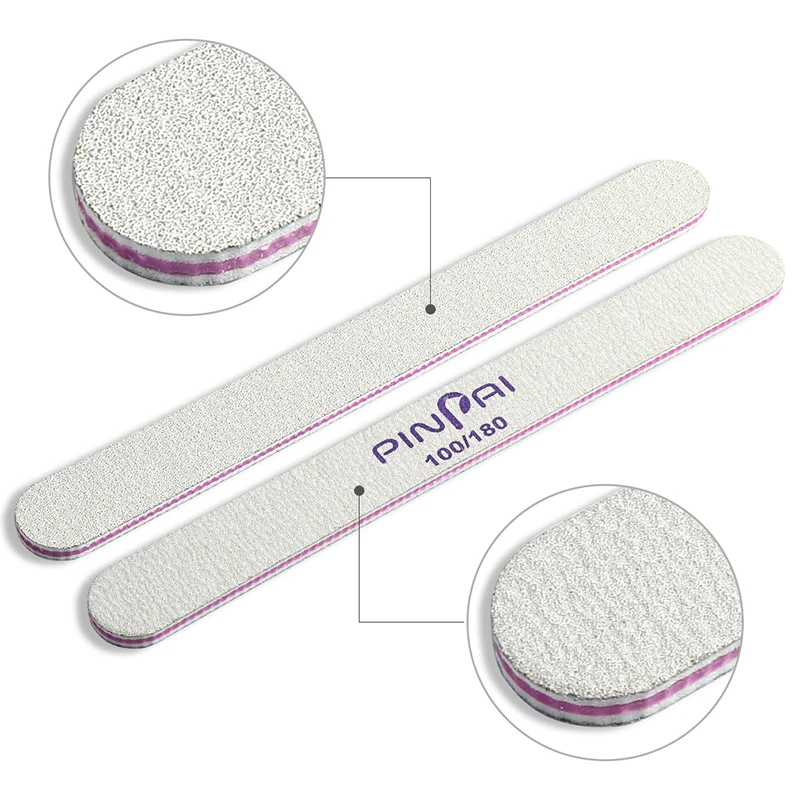 Fashion Grey Nail file Polish Popular High Quality Manicure Tool Double Side Sanding 100/180 |