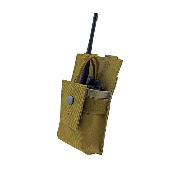 Tan Регулируемый MOLLE Радио Держатель Тактический Walkie Talkie кобура Открытый Топ M4 Mag Чехол - Цвет: Tan