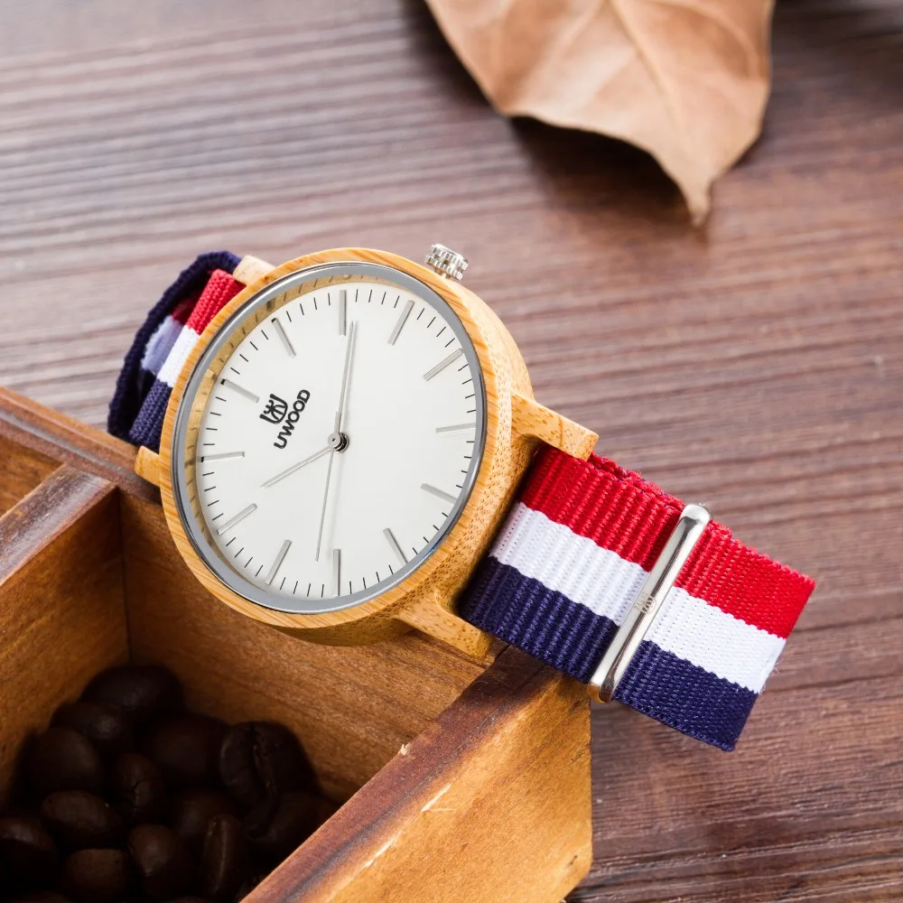 2018 Топ бренд влюбленных бамбуковые деревянные повседневные часы кварцевые