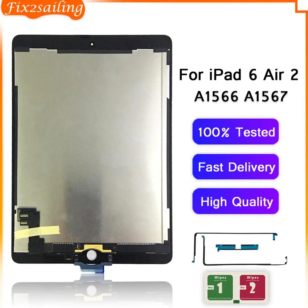 ЖК дисплей Дисплей для Apple iPad 6 Air 2 A1567 A1566 9 7 ''AAA + Класс кодирующий