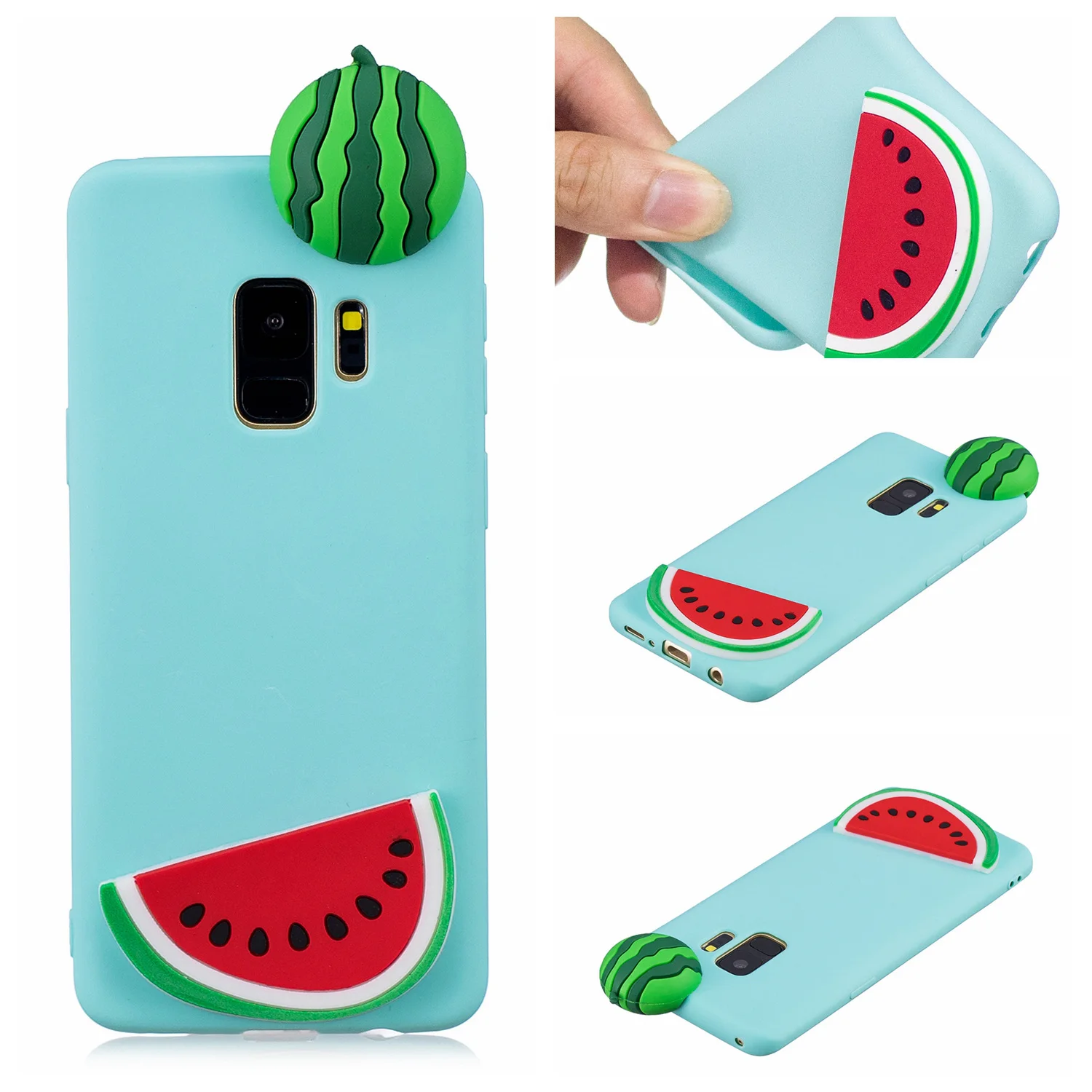 Мягкий кожаный TPU крышка для samsung Galaxy S9 PLUS чехол со стереоскопическим 3D животных с