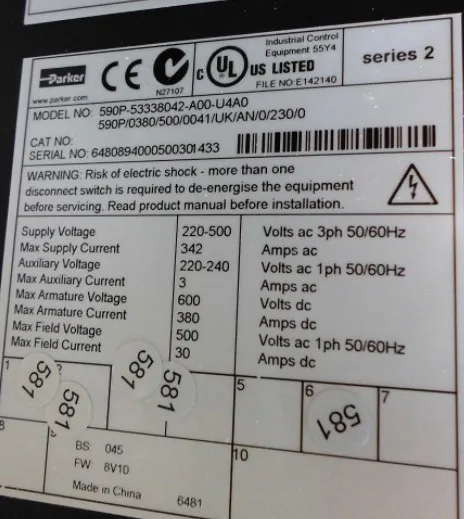 Преобразователь постоянного тока Parker 590P 220-500 В новый оригинальный