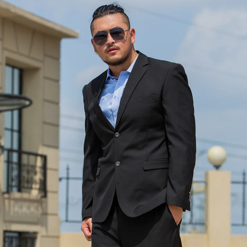 Новый мужской черный Блейзер Официальный Мужской 6XL 7XL 8XL 9XL высококачественные