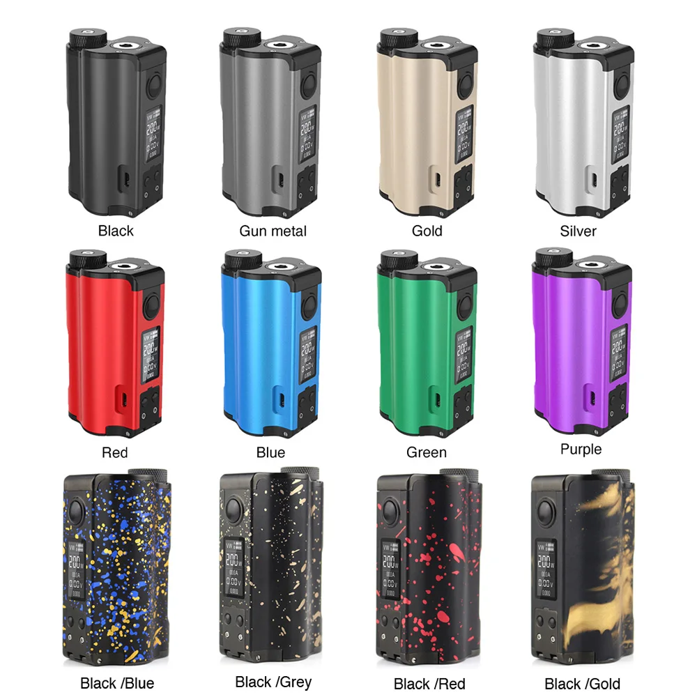 Оригинальный двойной топ-мод DOVPO 200 Вт заправка TC Squonk MOD с бутылкой 10 мл