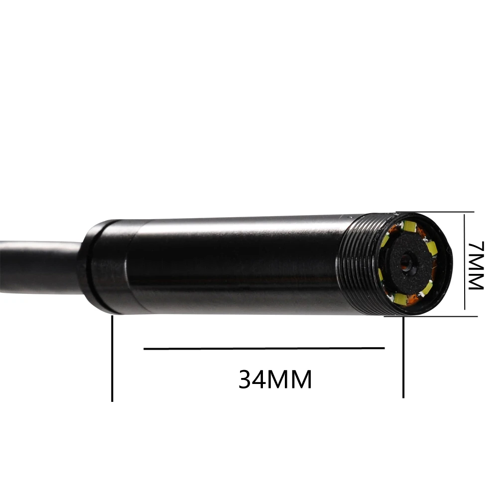 Wedscope 7 мм 1 м USB эндоскопа инспекционной Камера подводный endoscopio Tube Змея 6LED для