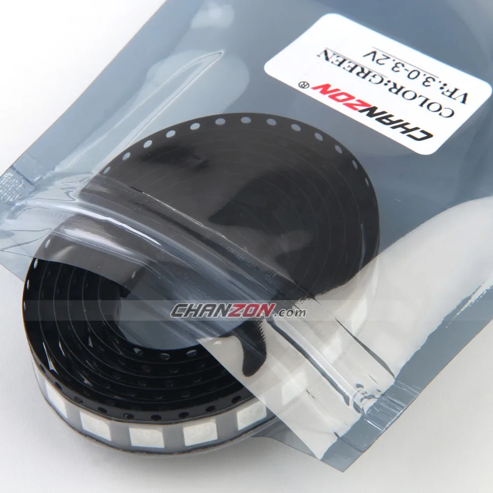 100 шт. SMD Chip LED 5050 зеленая поверхностное крепление SMT лампа DC 3 2 V 60mA свет ультра